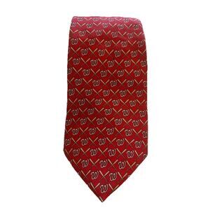 Vineyard Vines Washington Nationals Baseball Red Silk Tie 3.5” Custom Collection